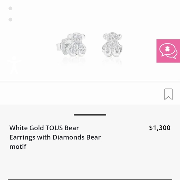 Tous White gold earrings with diamonds motif - Picture 4 of 5